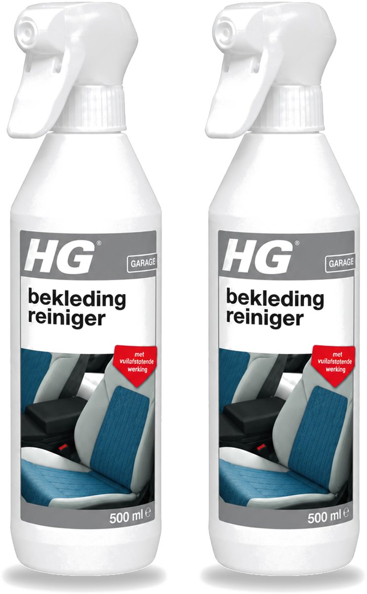 2 x HG - Garage - Bekledingreiniger - Met Vuilafstotende Werking - 500 ml - Voordeelverpakking - 2 stuks