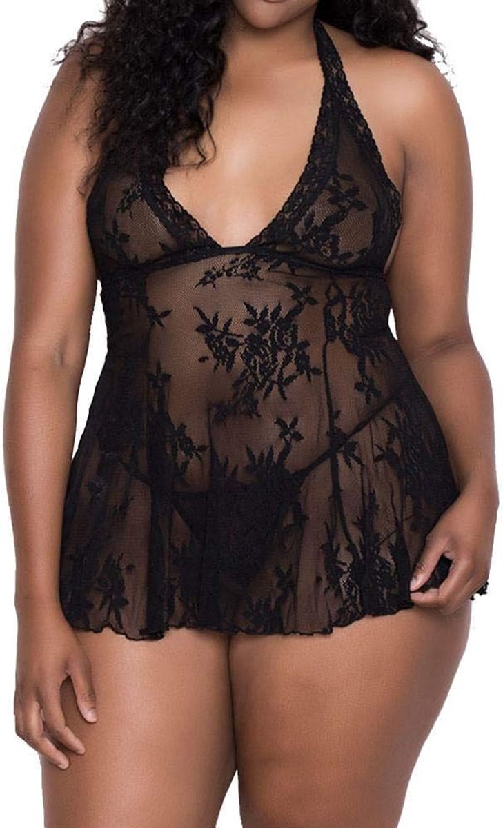 Babydolls, nachtjaponnen & negligés Vrouwelijke Erotische Lingerie Transparante Diepe V Verleiding Sexy Kanten Beha Sexy Ondergoed Vrouwen Kostuums