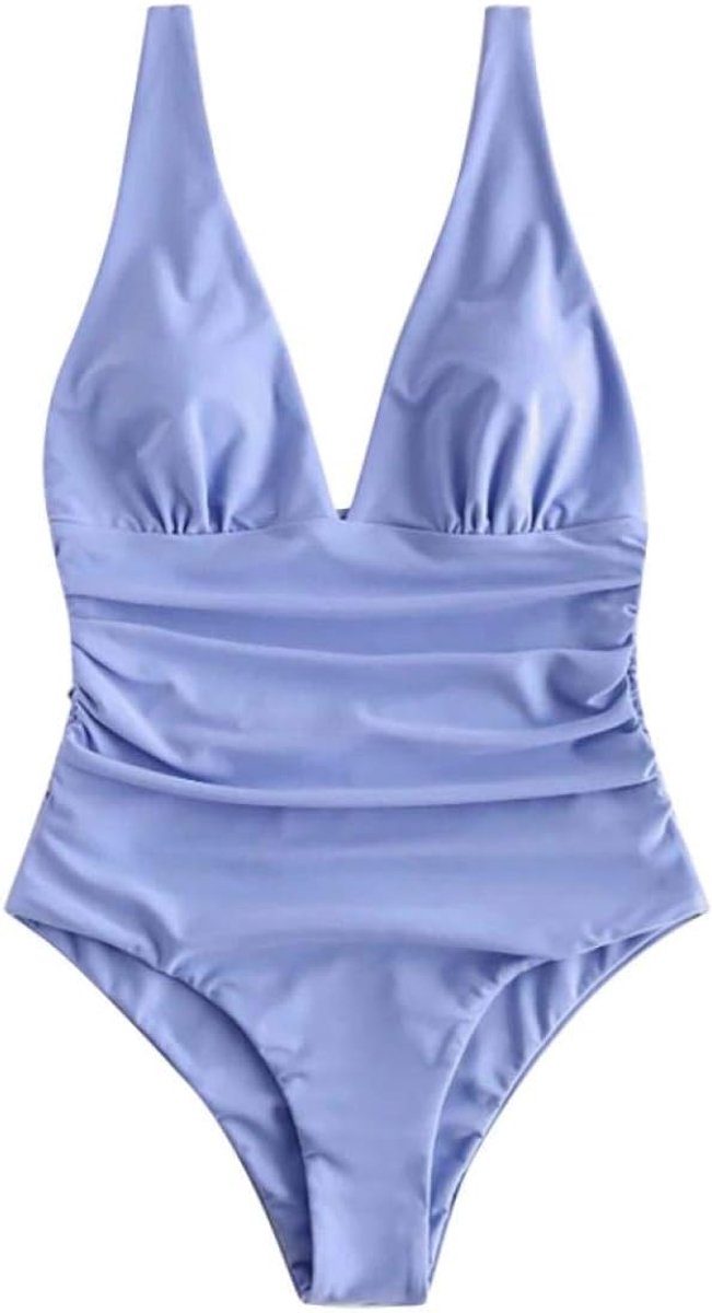 Lingerie Dameslingerie Dames Badmode Sexy Comfortabel Ondergoed Slipje Dames Sexy Effen Kleur Bandjes Badpak uit één stuk Sexy -purple_S