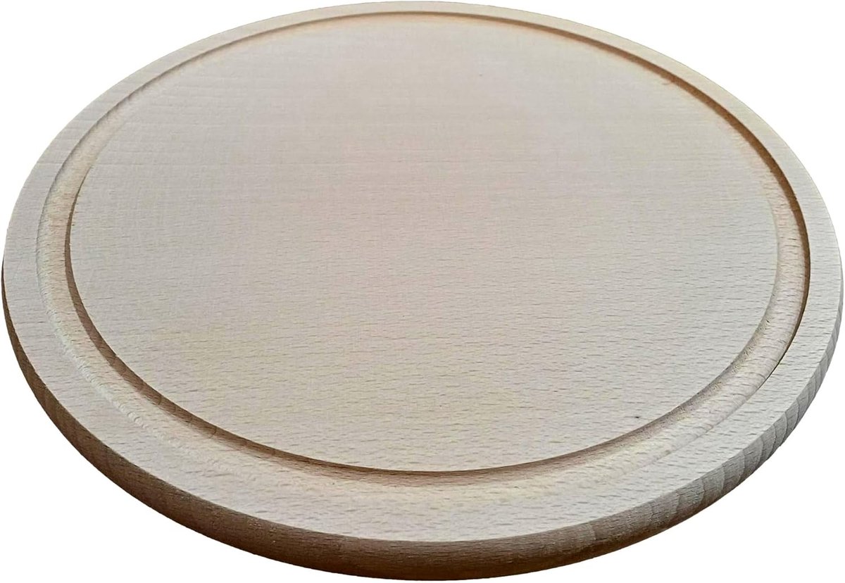 Houten snijplank 8 '' 20 cm keuken massief hout rond vlakte met ronde lijn