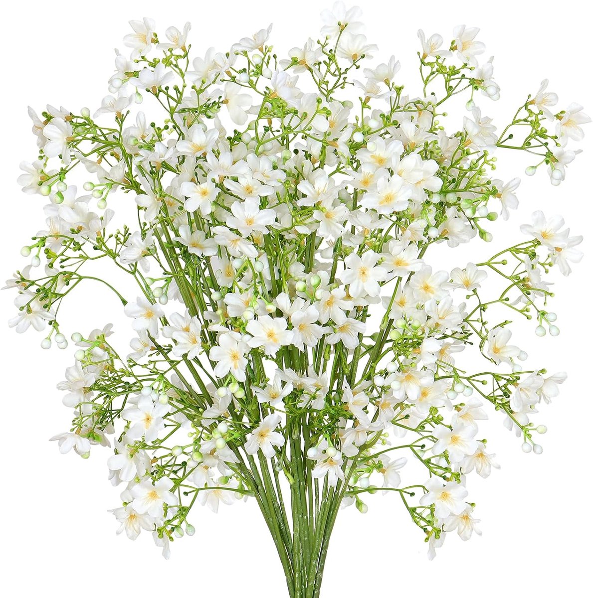 Kunstbloemen, 8 bundels zijden bloemen, lange steel, kunstbloemen, lente, 65 cm, kunstbalkonplanten, kunstbloemen voor buiten, balkon, tuin