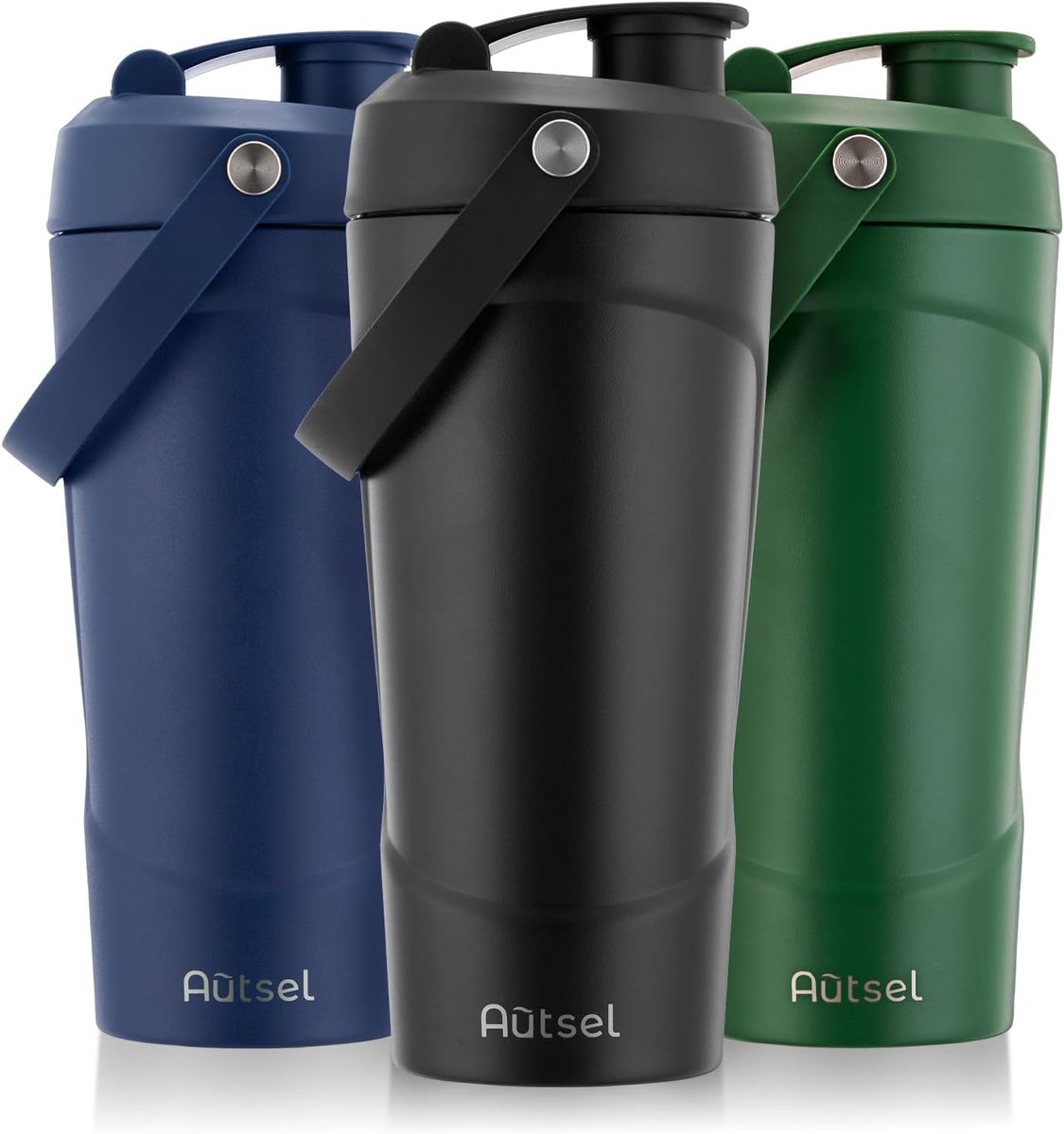 SnelShoppen - 750ml RVS Protein Shaker - Lekvrije, Isolerende Shaker Met MixBall en Handvat - BPA-vrij, Ideaal Voor Sport, Camping en Thuisgebruik - Z