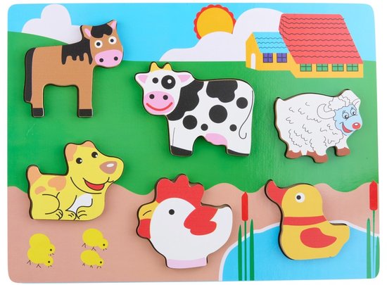 Marionette Wooden Toys Houten Puzzel - Montessori Speelgoed - Educatief Speelgoed 18m+ - Assorti van Marionette — afbeelding 4