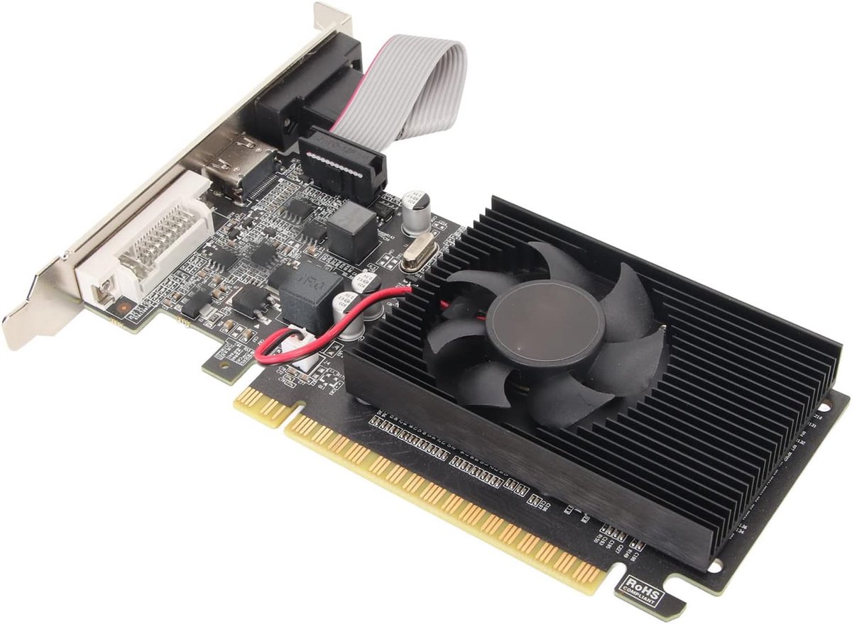 Grafische kaart 1GB DDR3 - 64bit Geheugen - HDMI DVI VGA Poorten - Ideaal voor multimedia - ShopVlot