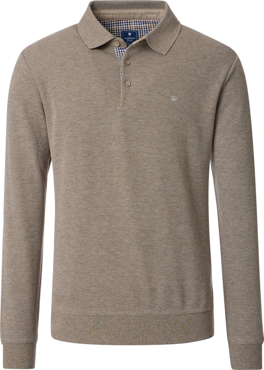 Redmond heren gebreide polo katoen - beige