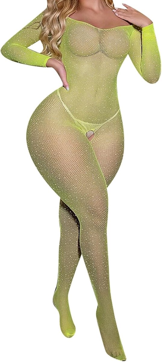 Lingerieset van kant, satijn, transparant, grote maat, dames, babydoll, satijn, zonder beugel, chic, romantisch, avond, A20
