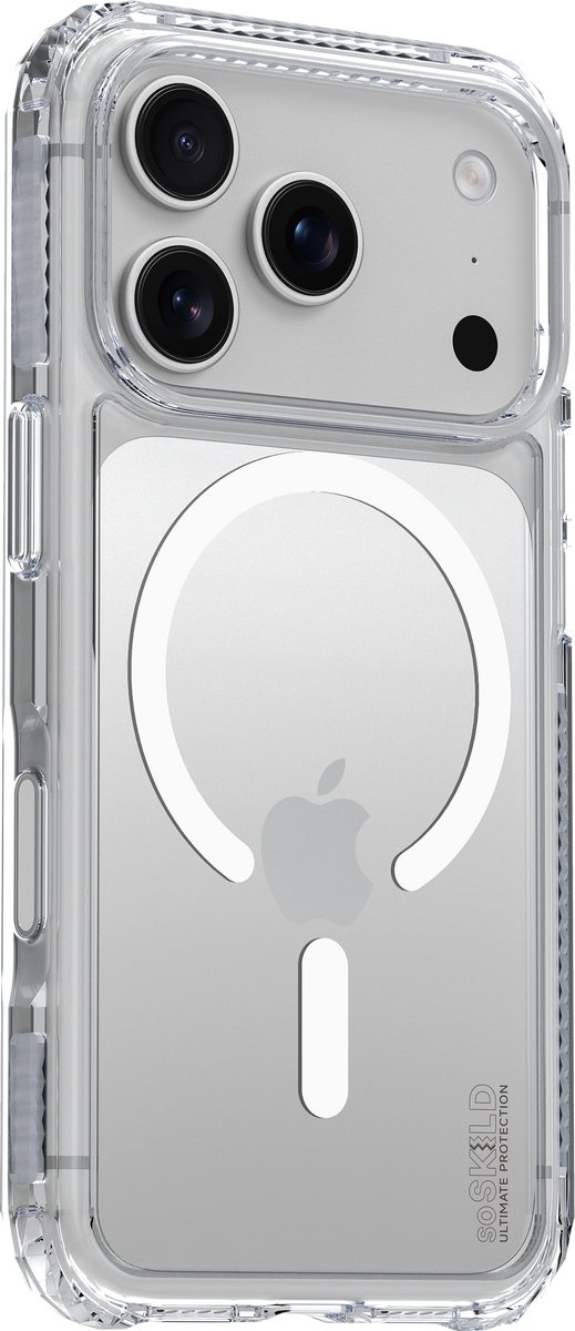 SoSkild iPhone 18 Pro / 17 Pro Defend heavy impact case met magnetische ring transparant