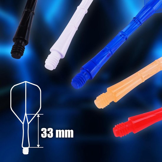 Turnart Darts Integrated Dart Flights and Shafts 2BA No.2 Shape and Medium Design One Moulded Dart Flight for All Dart - ShopVlot — afbeelding 2