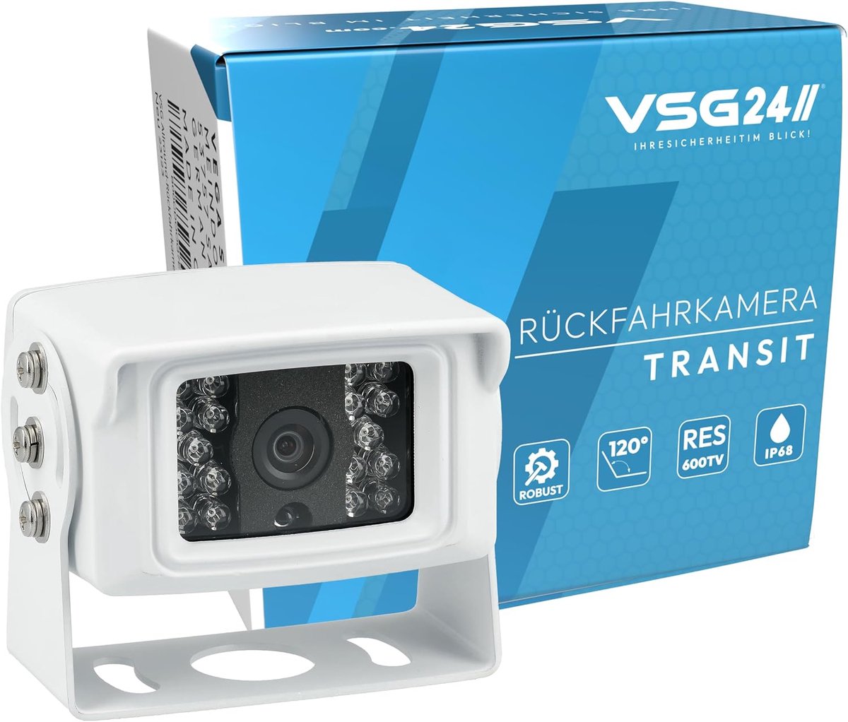 VSG 24 23132 Transporter Rear View Camera, Heavy Duty, Camera incl. Adapter Cable, 600TV Resolution, Night Vision - ShopVlot