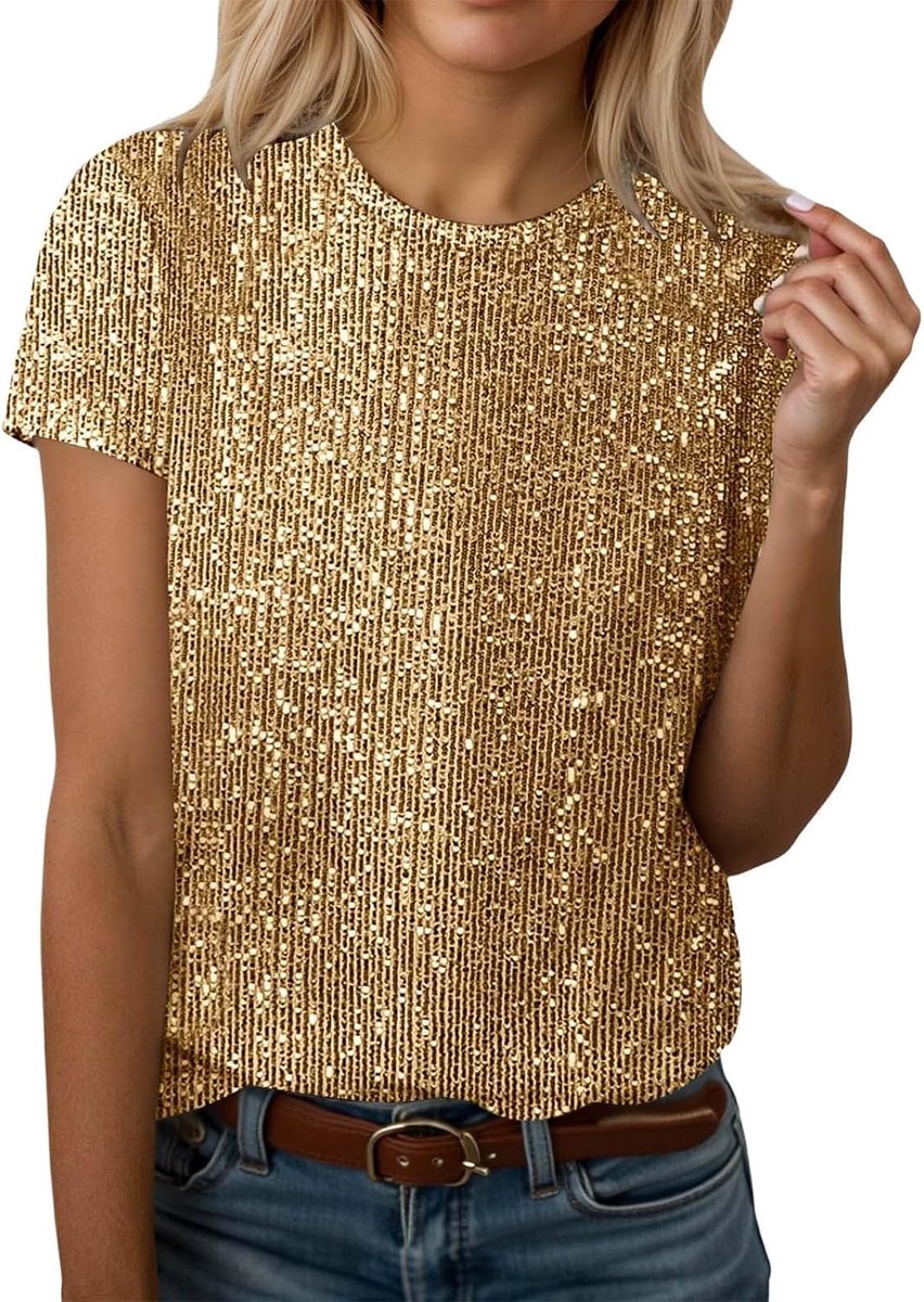 Glitter T-shirt met korte mouwen