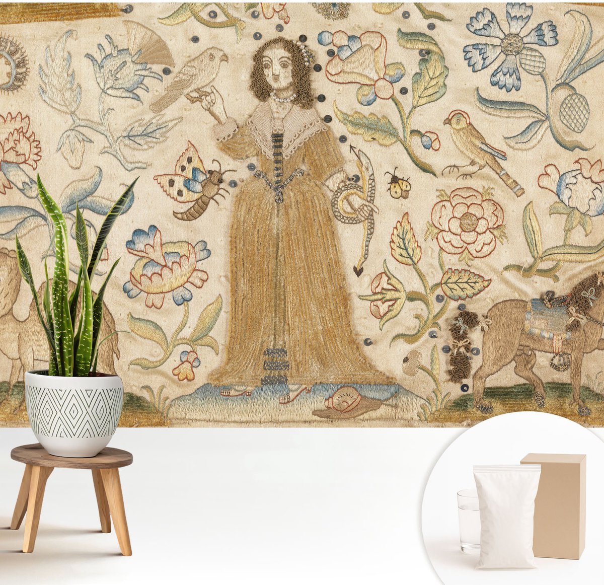 Wallfluent Fotobehang - Bruin Vliesbehang - 208x146 cm - Kleurrijke Natuur Fotobehang Vlies - Hal behang Deel - Muurschildering - Woonkamer behang
