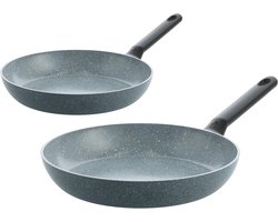 BK Blue Label Granite keramische antiaanbak koekenpannenset 2-delig - 20/28cm - PFAS-vrij -…