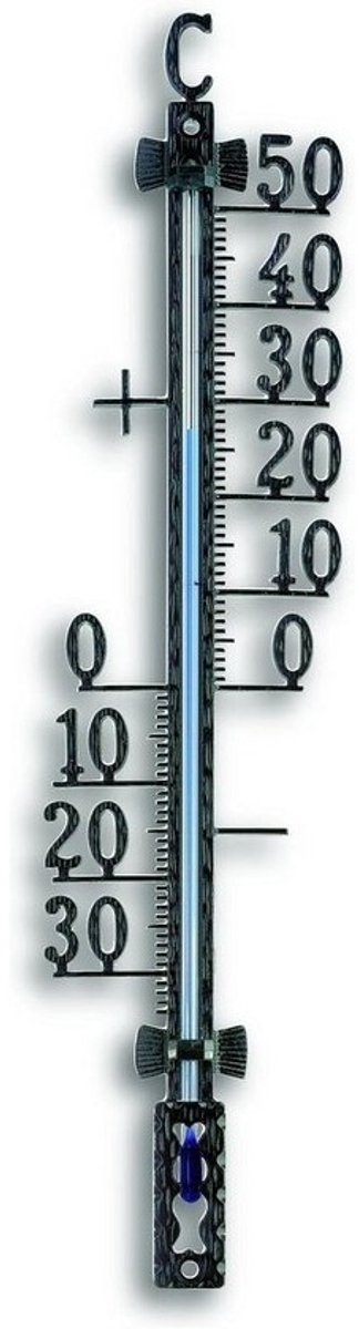 analoge buitenthermometer van metaal - weerbestendig - hoog model voor buiten