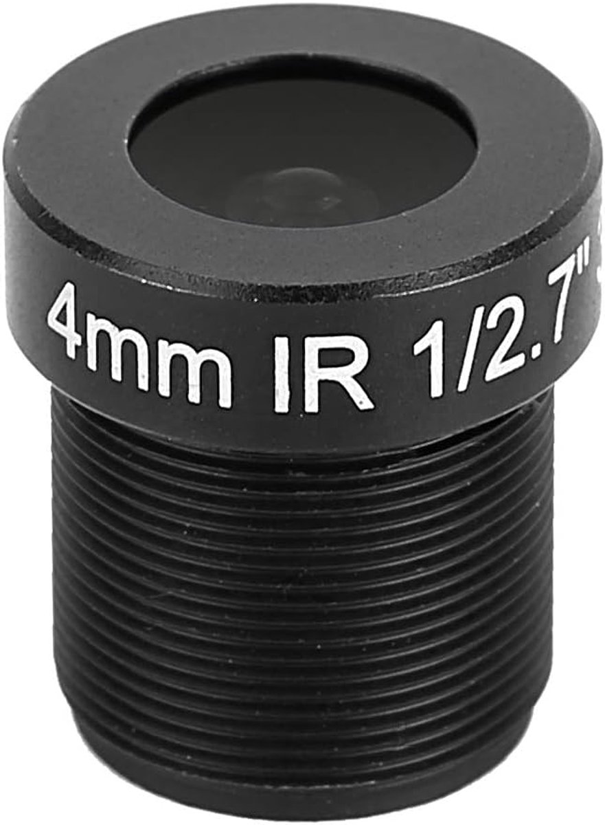 Bewakingscameralens, 4 mm 3MP HD vaste brandpuntsafstand C-mount-lens, zwart