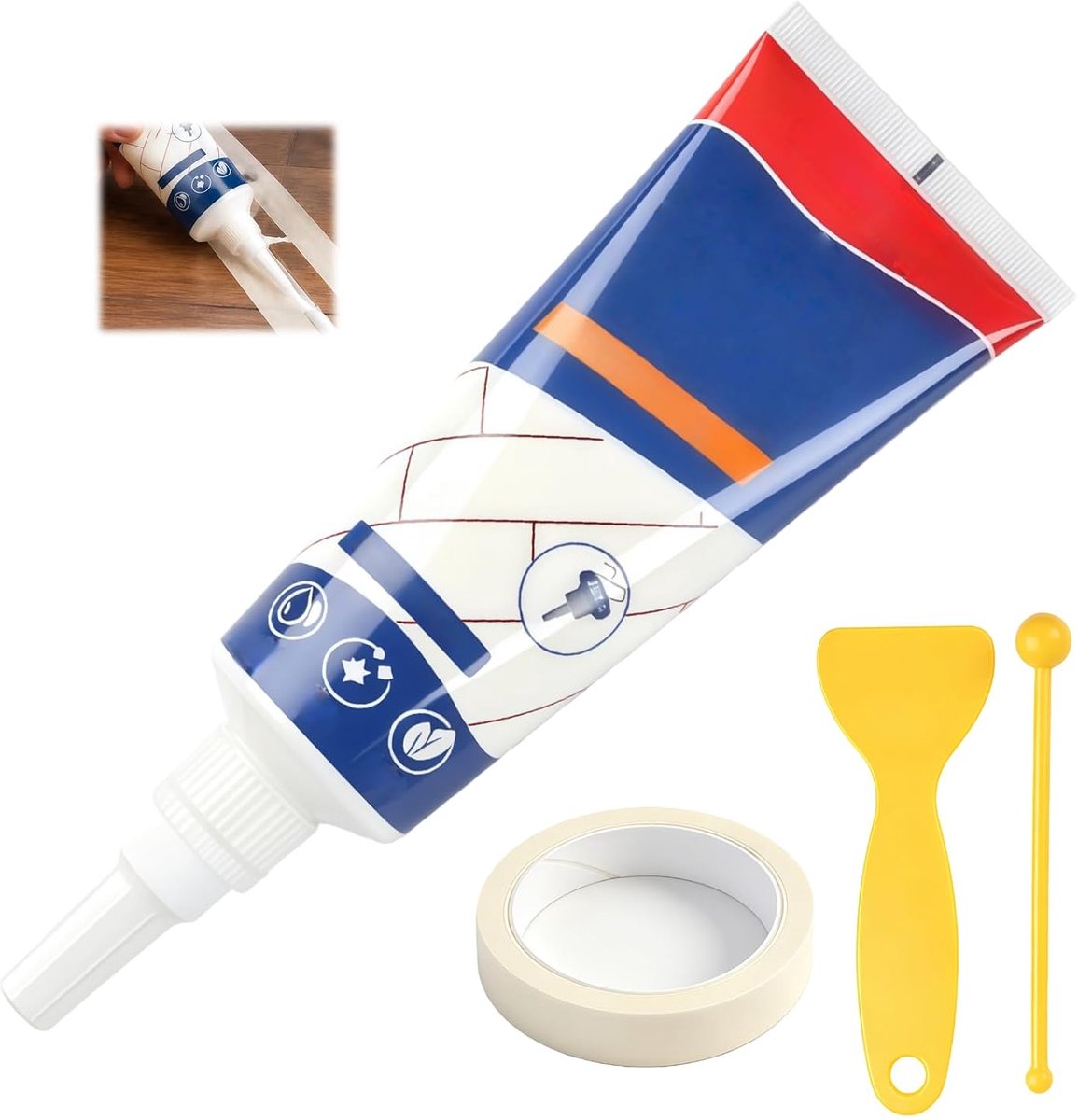 300 g witte siliconen afdichting, waterdicht, reparatie en afdichting voor keuken en badkamer, elastische sanitaire - ShopVlot