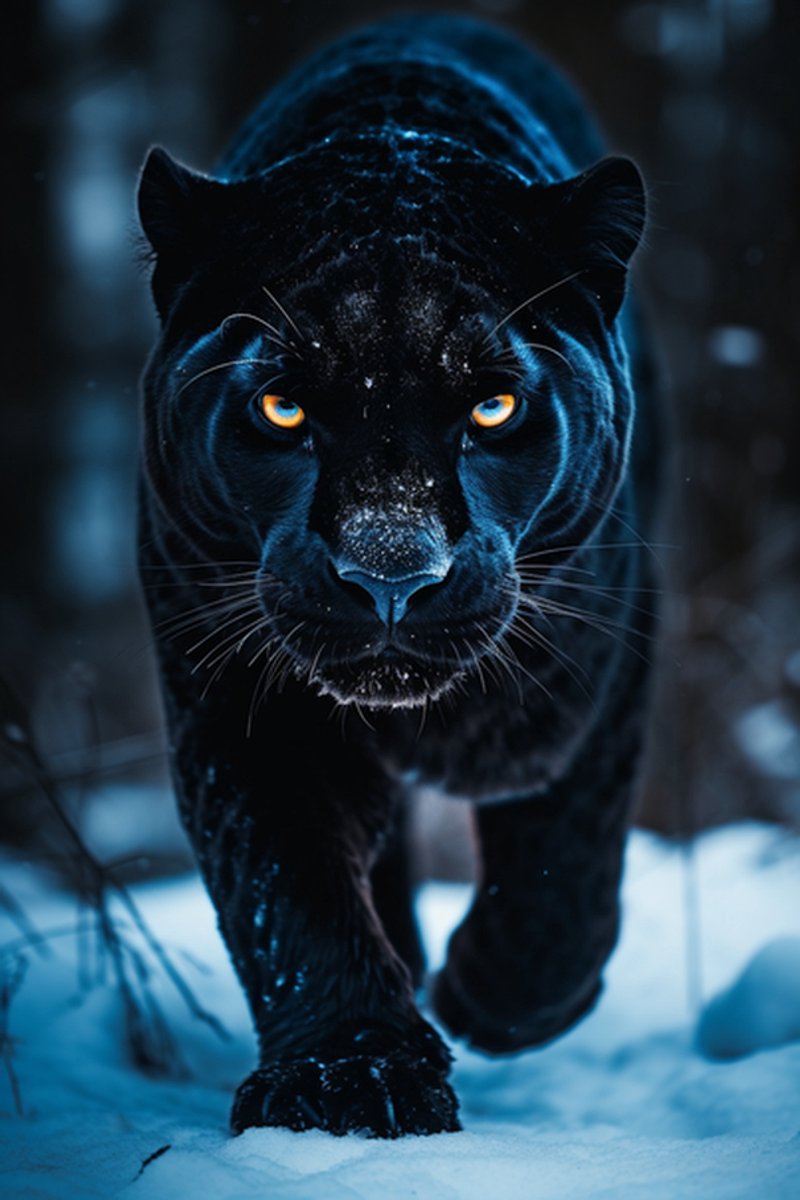 Black Panther Poster - Zwarte Panter - Panter - Dieren - Woondecoratie - posters - formaat 70x100cm - L598DZ