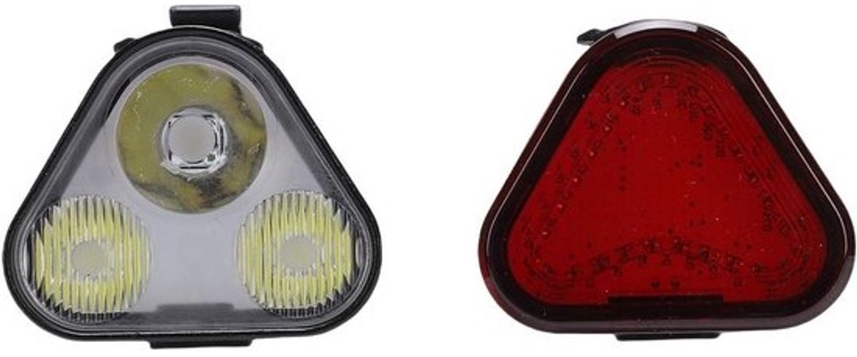 Fietsverlichtingsset - Fietslampen voor en achter - Veilig fietsen 's nachts - Aluminium behuizing - 500 Lumen - Zwart