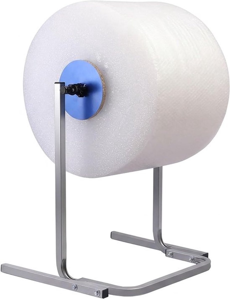 Noppenfolie Dispenser - Foliehouder Verpakkingstandaard - Pakketten Inpakken - Stabiele U-vormige Basis - 64cm of 84cm Hoog - Zilver