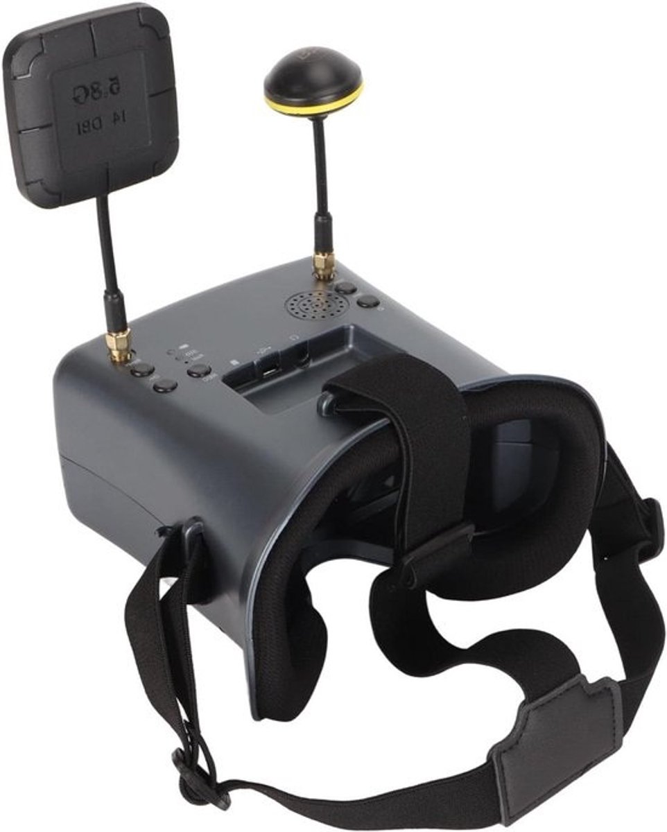 FPV Videobril - RC Bril Videoheadset - Modelvliegen Races - Automatische Zoekfunctie - 43 Inch - Zwart