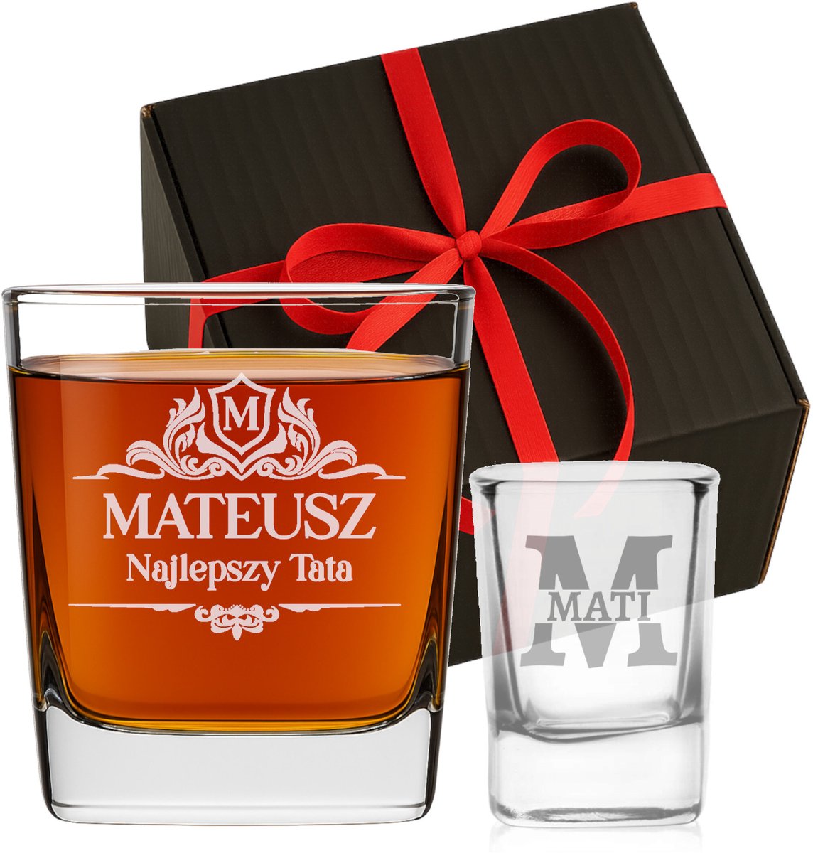 Gepersonaliseerde Whiskyglas & Shotglas Set - Uniek Cadeau