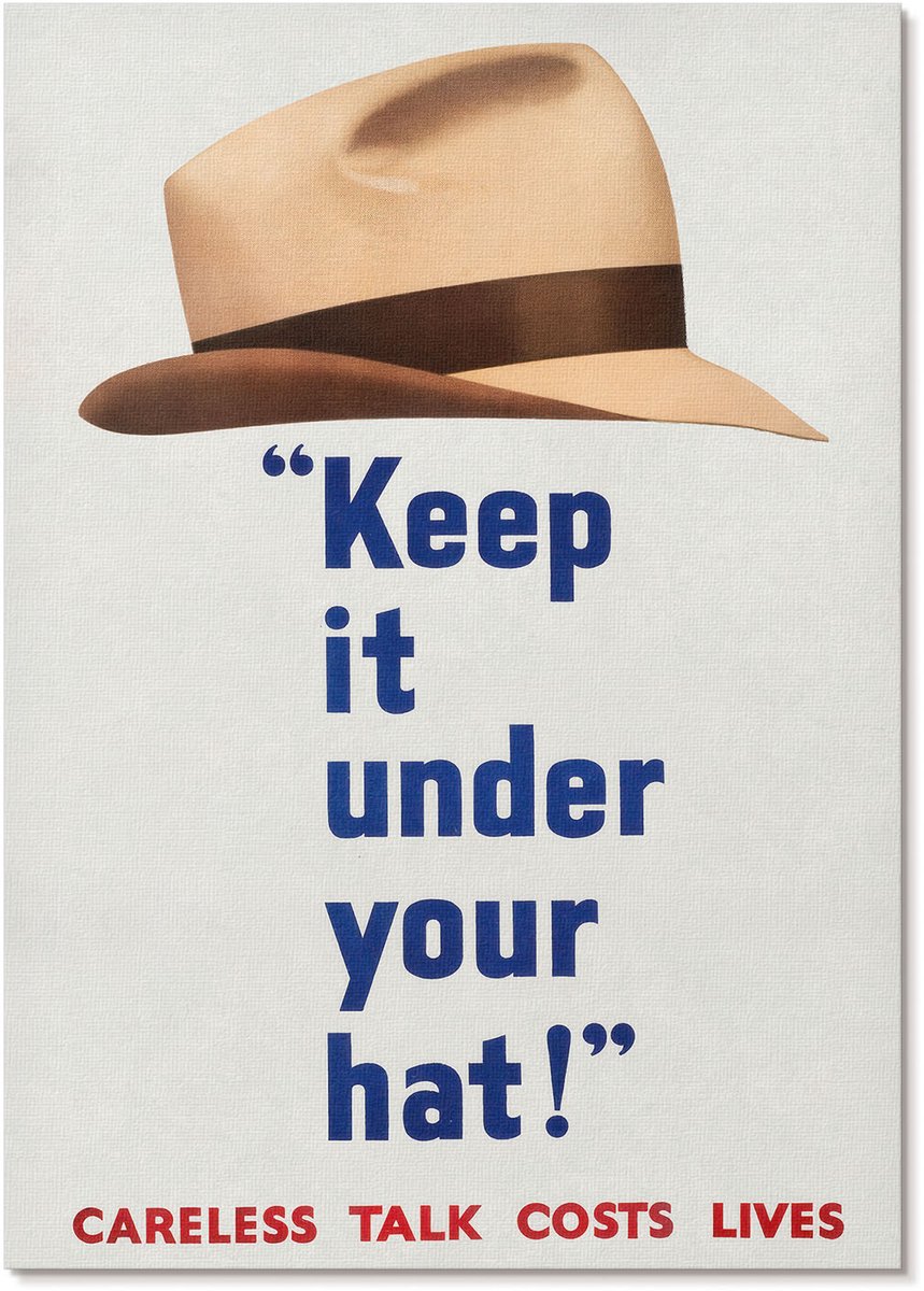 Tulup Polycanvas Wandposter - Houd Het Geheim., Poster - A4 - Beige Poster - Rechthoek - Canvasposter - Woonkamer, Slaapkamer, Kantoor - Retro