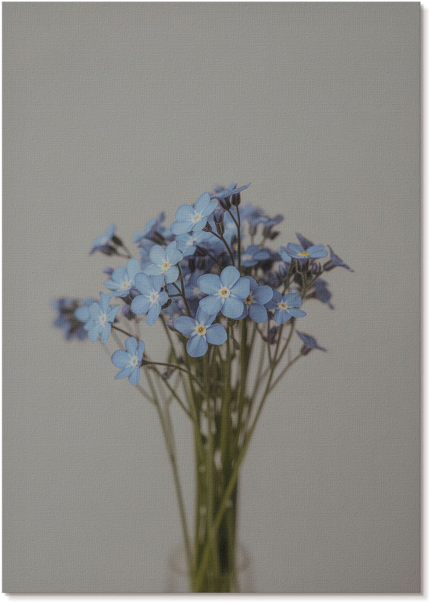 Tulup Polycanvas Wandposter - Theetafel, Schilderen - A3 - Zwart Motief - Rechthoek - Muurkunst - Woonkamer, Slaapkamer, Kantoor - Klassiek