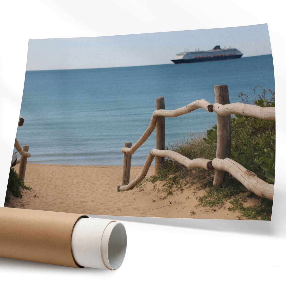 Coloray Canvas Poster Polycanvas - Winterrendieren, Fotografie - 594 x 840 mm - Zwart-wit Patroon - Rechthoek - Decoratieve poster - Kantoor - Klassiek