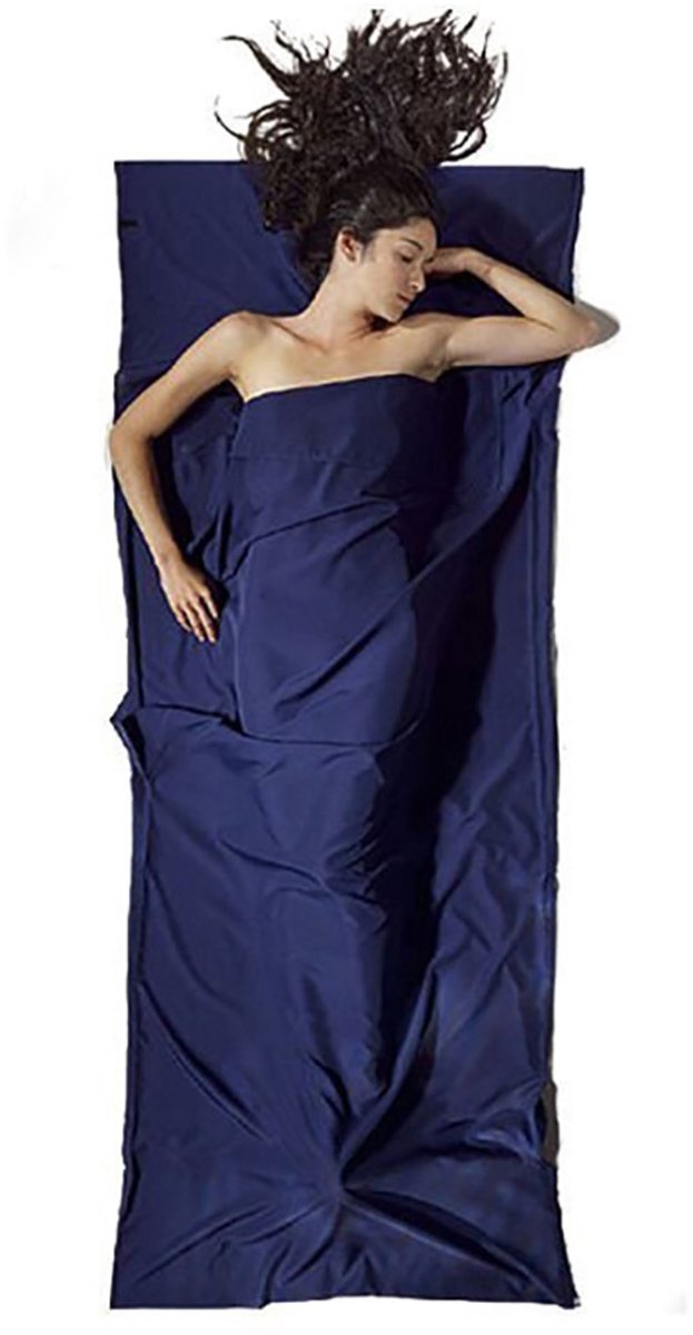 Slaapzaklaken - 75 x 210 cm - Ultralicht slaapzaklaken - Comfortabel en lichtgewicht reislaken, geschikt voor kamperen, wandelen, hotels, treinen en hostels - Marineblauw