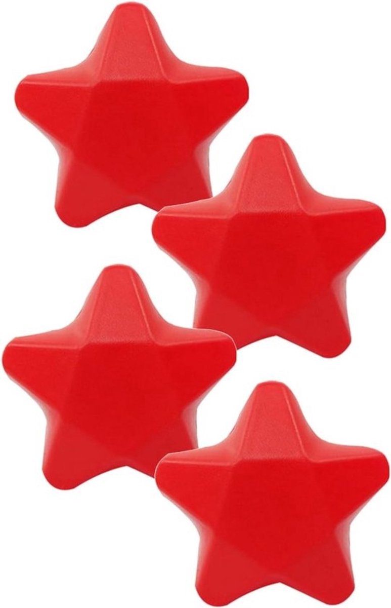 Ergonomische Handgrijper - Vinger Versterker Gripbal - Handkracht Verbeteren - Stervormig Ontwerp - 7.8 x 3.2 cm - Rood
