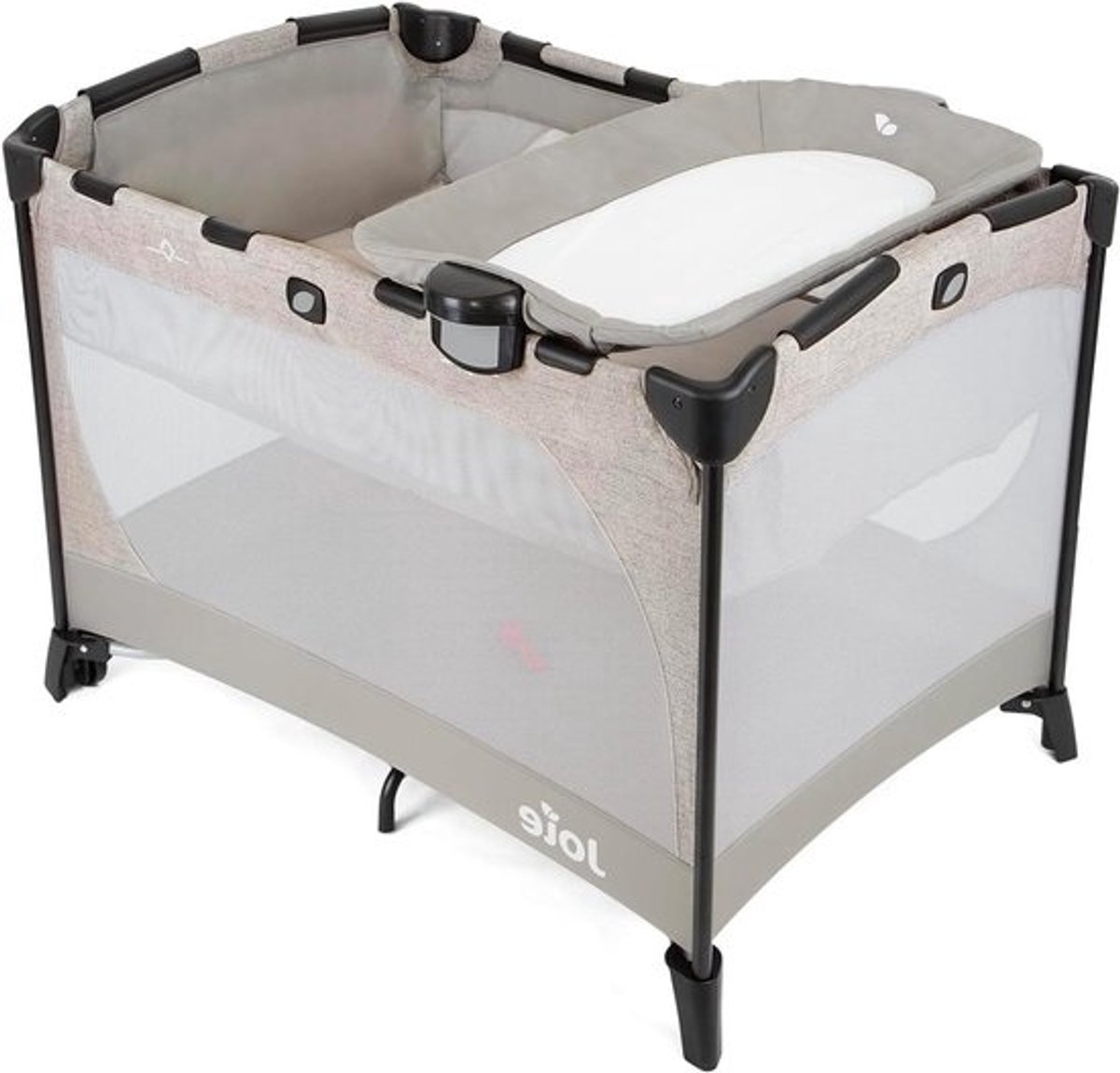 Reiswieg met Verschoonunit - Babybedje - Comfortabel Slapen - Compact Inklapbaar - 106 x 70.5 cm - Gevlekt