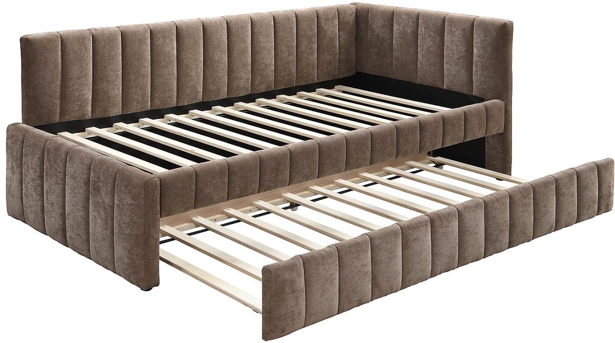 Vente-unique Bedbankje stof bruin 90 x 190 cm