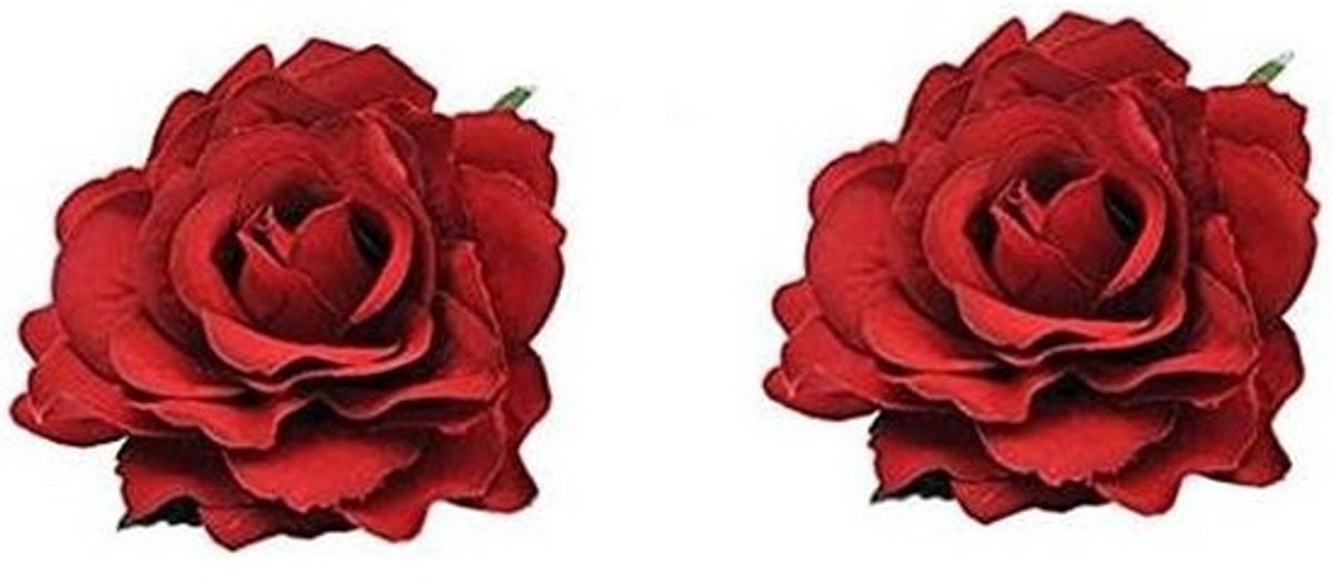 Bloem Haarspeld - Haarclip Broche - Feestelijke Aankleding - Dubbele Functie - 11 cm diameter - Roze