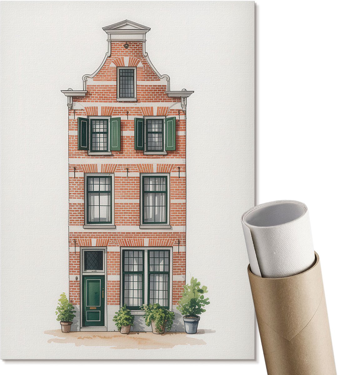 Coloray Polycanvas Wandposter - Retro Charme, Fotografie - A3 - Zwart-wit Wandposter - Rechthoek - Canvasposter - Woonkamer, Slaapkamer, Kantoor - Vintage