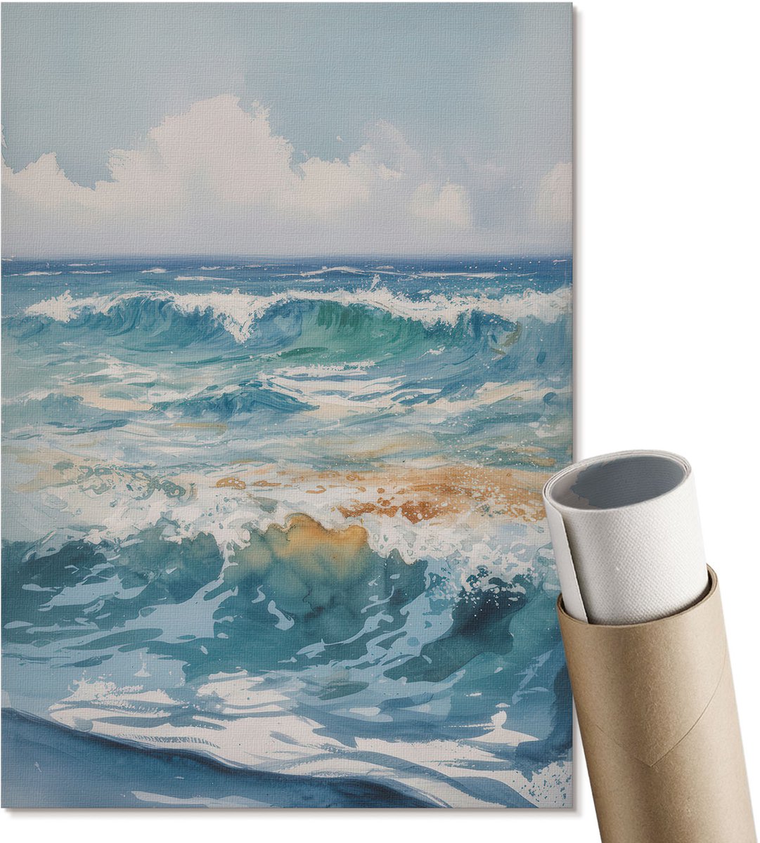 Coloray Polycanvas Poster - Moderne Architectuur, Fotografie - A3 - Zwart-wit Illustratie - Rechthoek - Muurdecoratie - Woonkamer, Slaapkamer, Kantoor - Modern