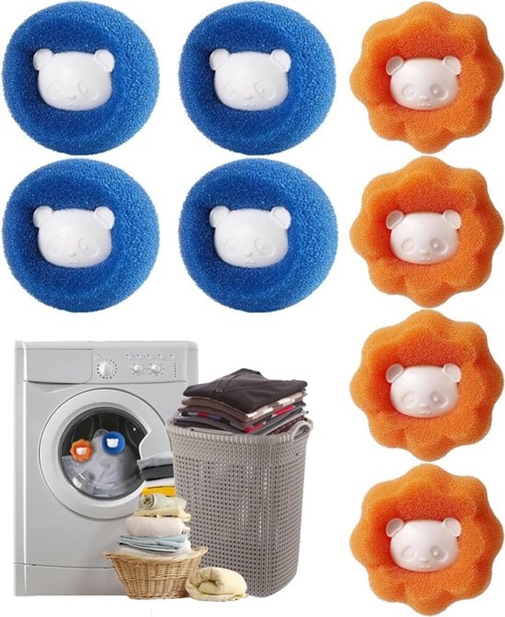 Dierenhaarverwijderaar Wasmachine - Pluisballen Haarvanger - Kleding Wassen Drogen - Tot 95% Vangstpercentage - 5 x 5 x 1 cm