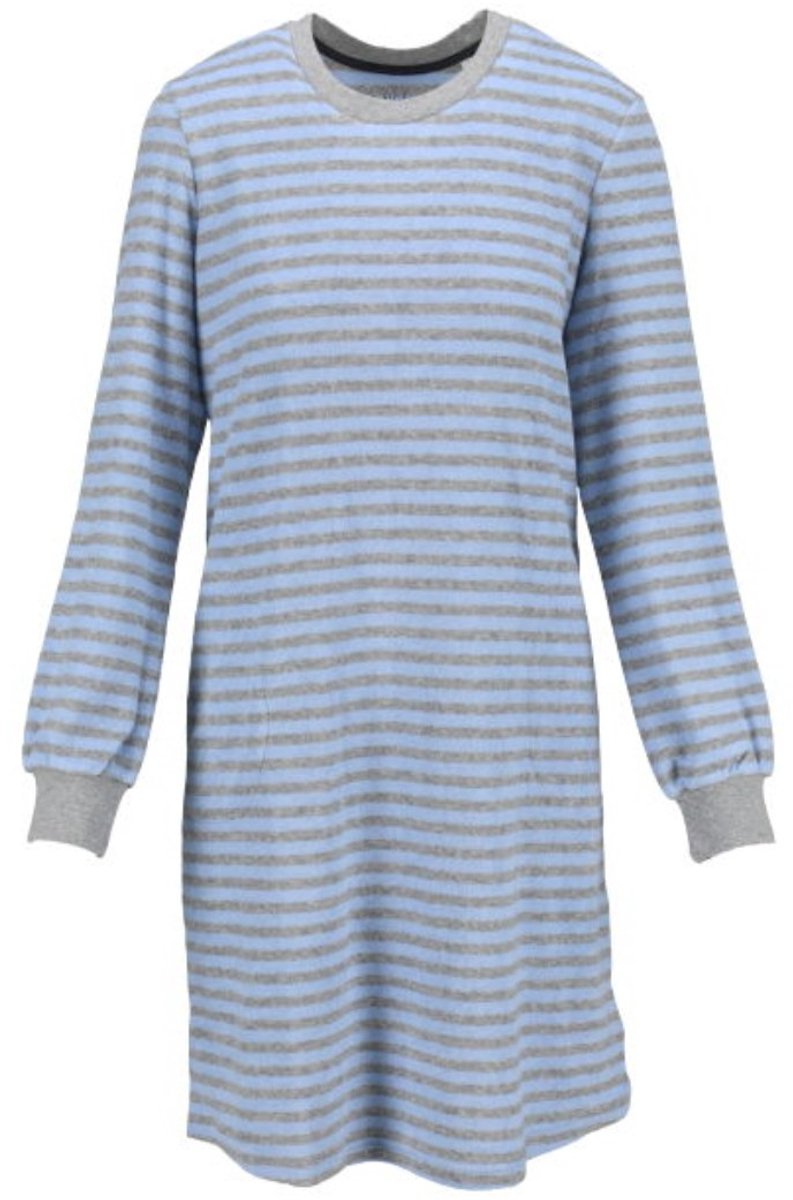 Badstof dames nachthemd babyblauw Ringella - Blauw - Maat - 44
