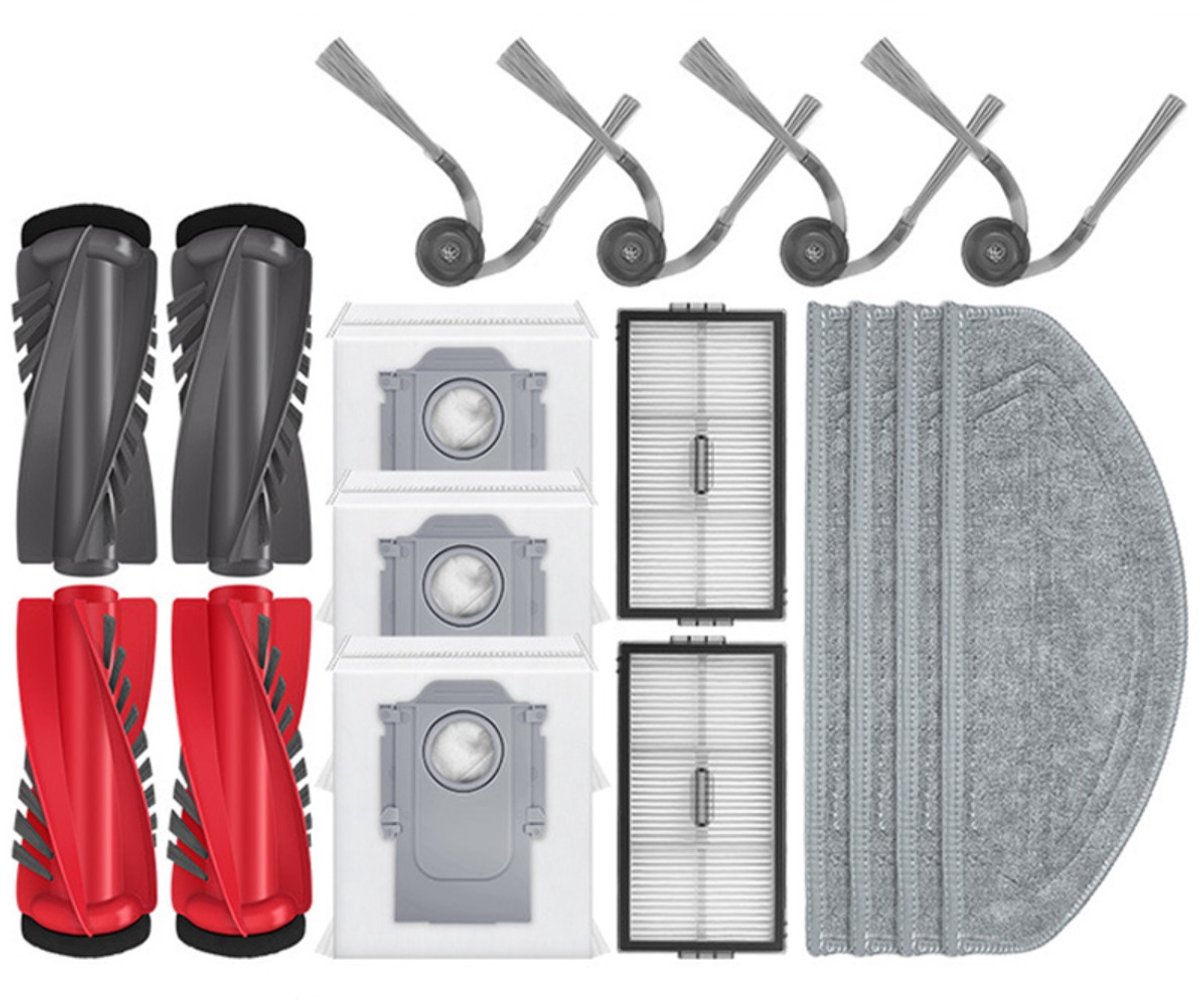 Vervangingspakket compatibel met Roborock G30S PRO en Saros 20 – Hoofdborstel, Zijborstels, Filters, Stofzakken, Moppendoeken