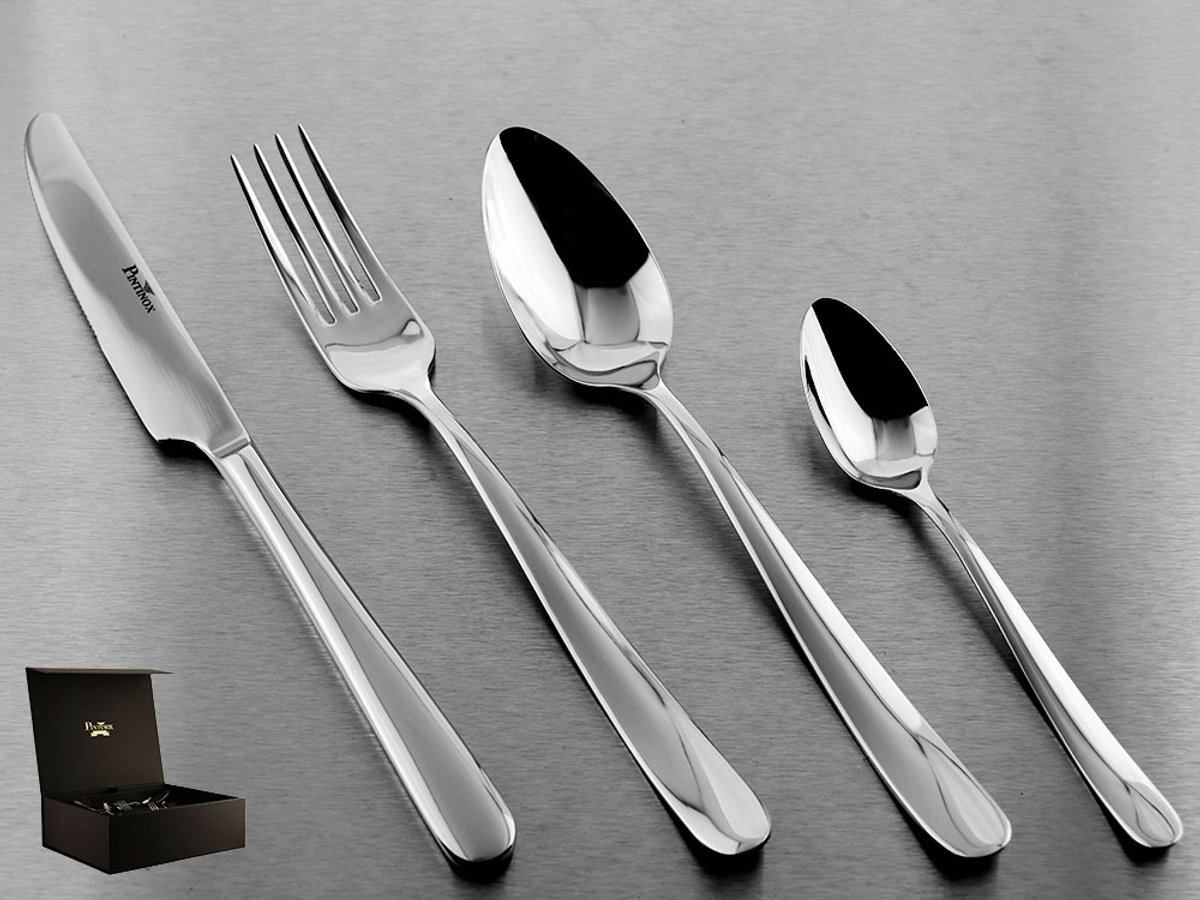 65-delig bestekset voor 12 personen, 2.5 mm dik RVS, hoogglans