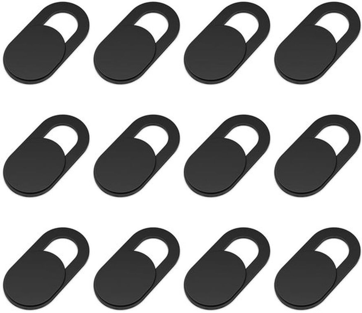 Webcam-deksel - privacybescherming - compact en efficiënt - zwart - handig voor laptop en telefoon - ideaal voor webcamgebruik