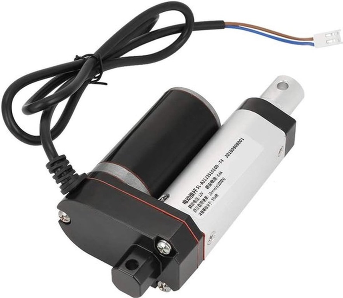 Elektrische lineaire actuator - krachtige lineaire aandrijving - robuust ontwerp - zilver/zwart - 12V aandrijving - 1000 N vermogen - ideaal voor ...