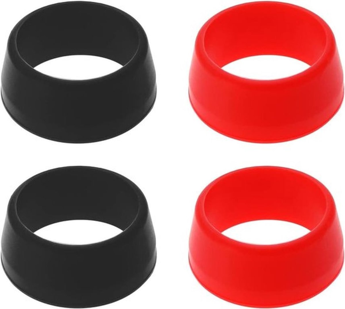 Fiets Zadelpen rubberen ring Mountainbike - Compatibiliteit - Waterdicht - Rood/Zwart