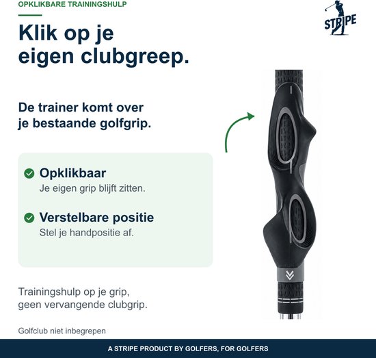 Stripe golf grip trainer - Verstelbaar en opklikbaar - Duimmarkeringen — afbeelding 3