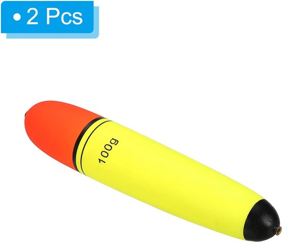 Vissen slip bobbers 3.5 oz - 2 stuks EVA visvlotter - geel - ideaal voor zeevissen en zoetwater m-winkel - m-winkel — afbeelding 2