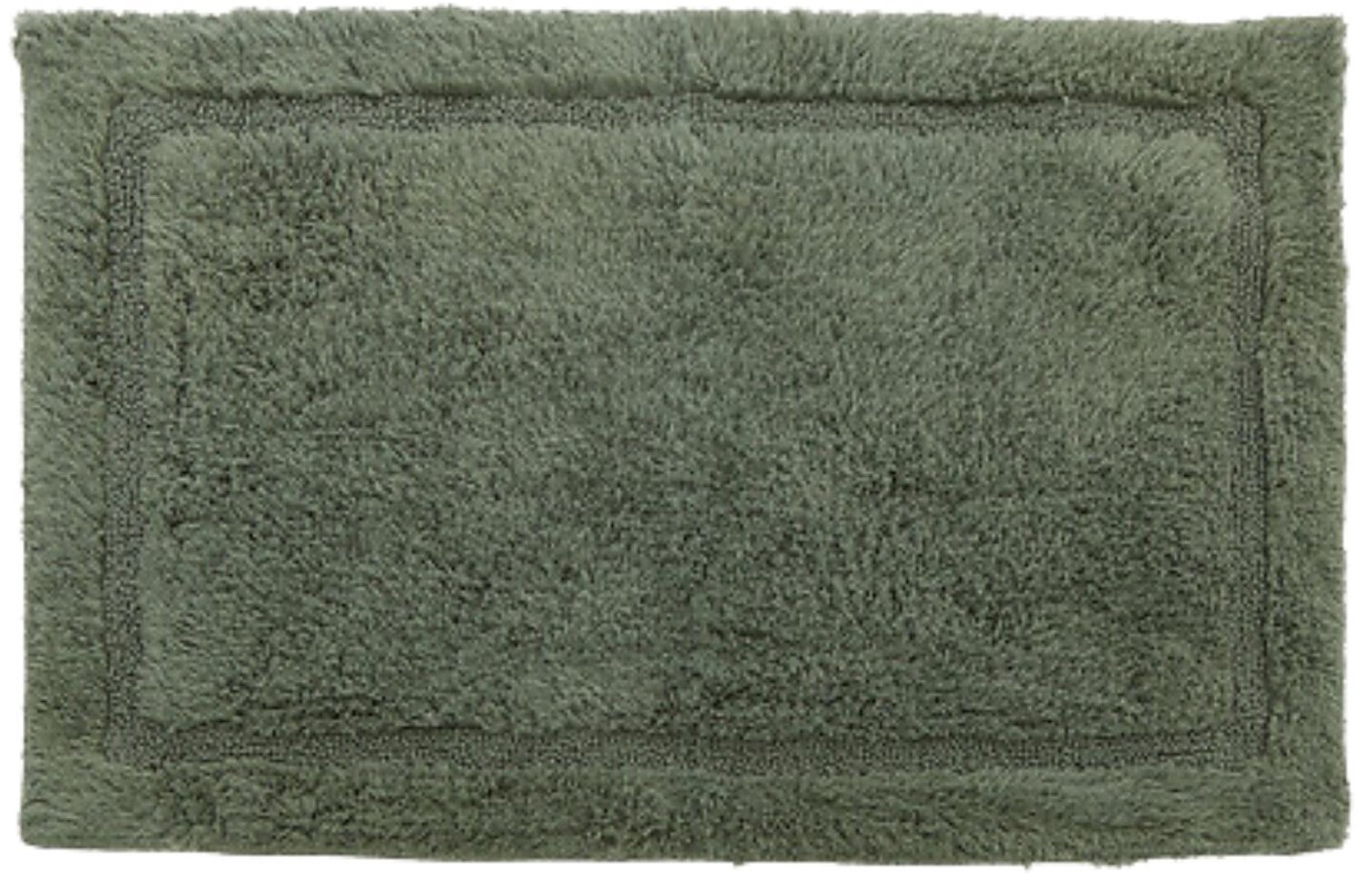 5Five Fluffy Badkamer kleedje / badmat voor de vloer - 50 x 75 cm - donkergroen - dikke stof - katoen - extra soft - Colorama serie
