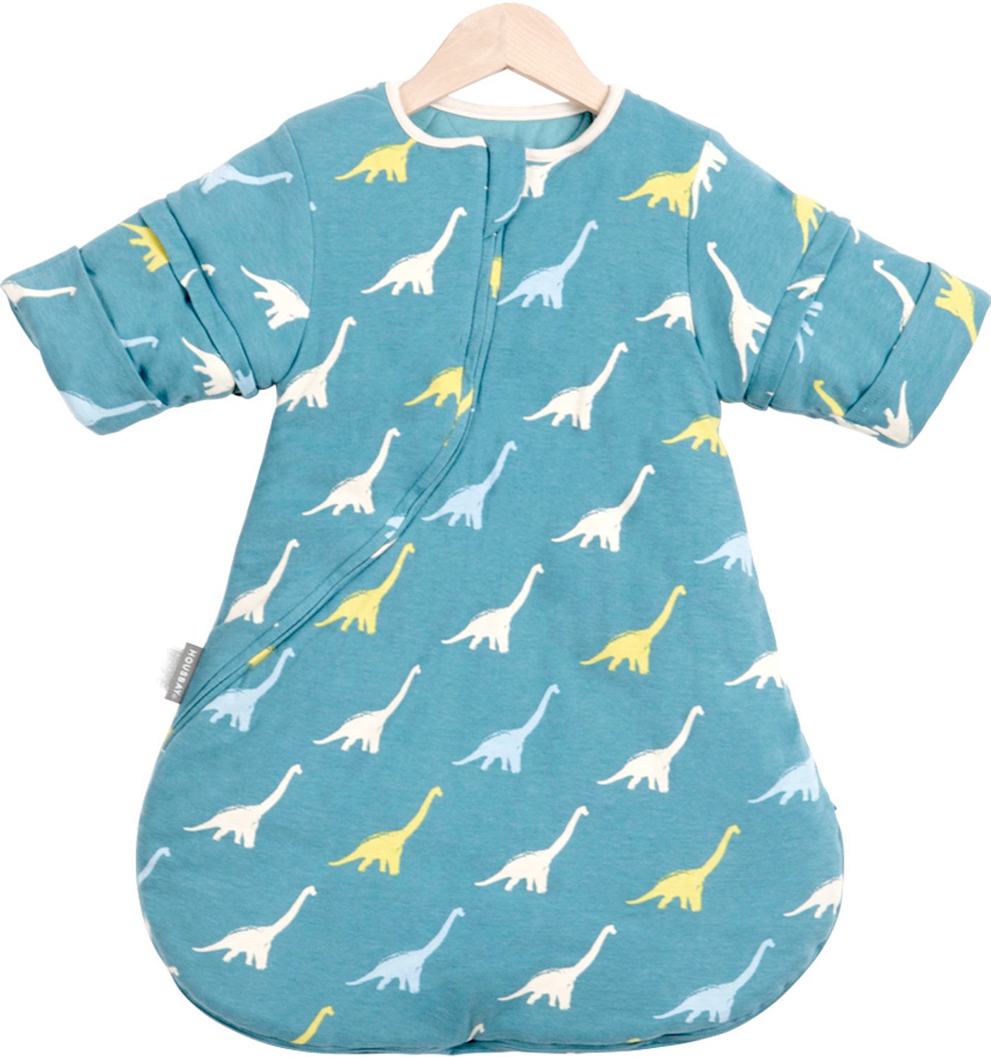 Winterslaapzak Baby - Babyslaapzak - Draagbare Deken - Dinosaurus - Maat S - Katoen en Polyester - Afneembare Mouwen - Anti-Kick - 3.5 Tog - Voor Baby's van 3 tot 30 Maanden