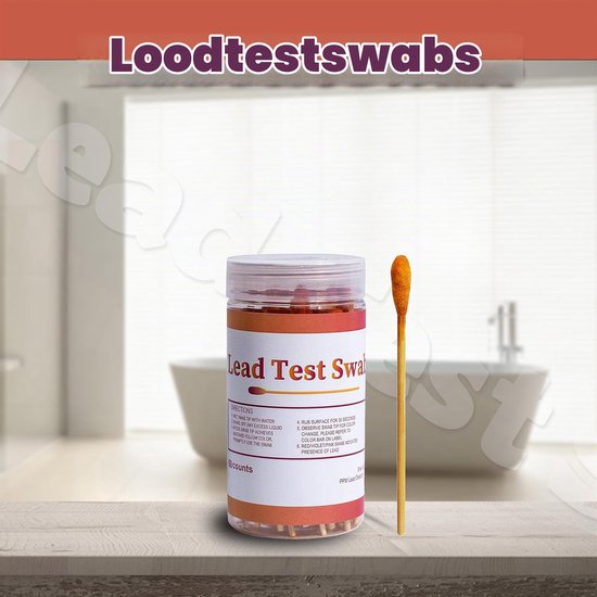 Lood-testset (60 snelteststaafjes), resultaten in 30 seconden met alleen water voor huishoudelijk gebruik voor alle oppervlakken: lak, borden, speelgoed, sieraden, metaal — afbeelding 4