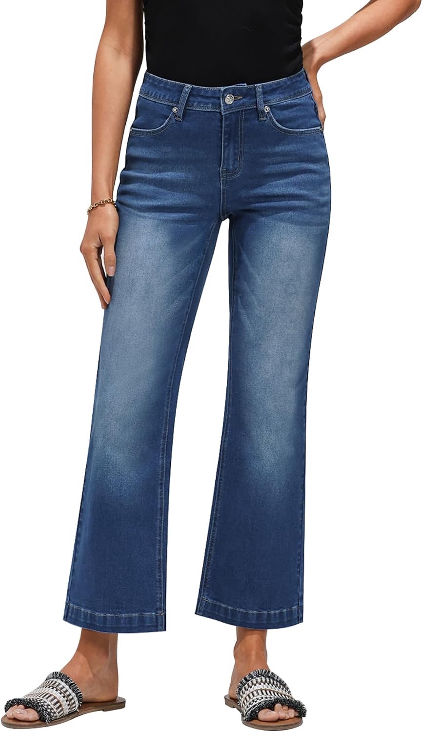 Jeans, wijde pijp