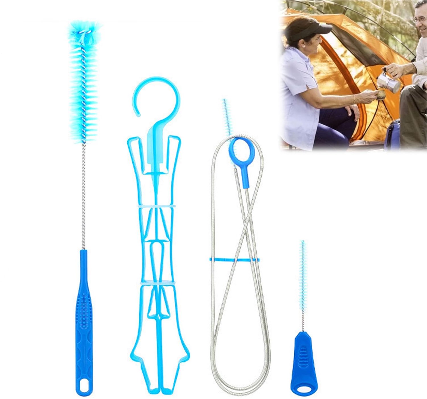 Drinkrugzakken 4-in-1 Reinigingsset voor Drinkblaasslangen - Blauw