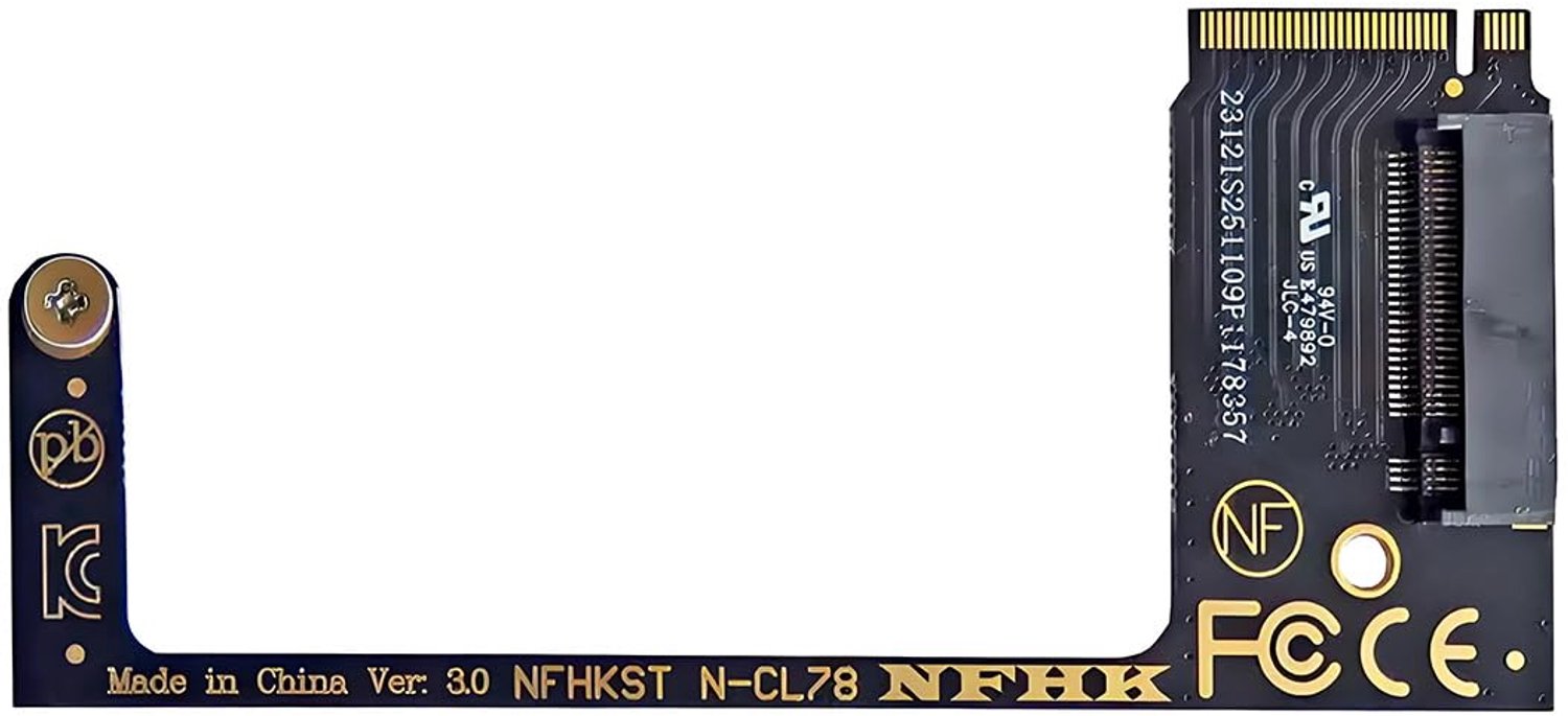 NVME M-Key 22x30mm naar 22x80mm Angled SSD Upgrade Adapter