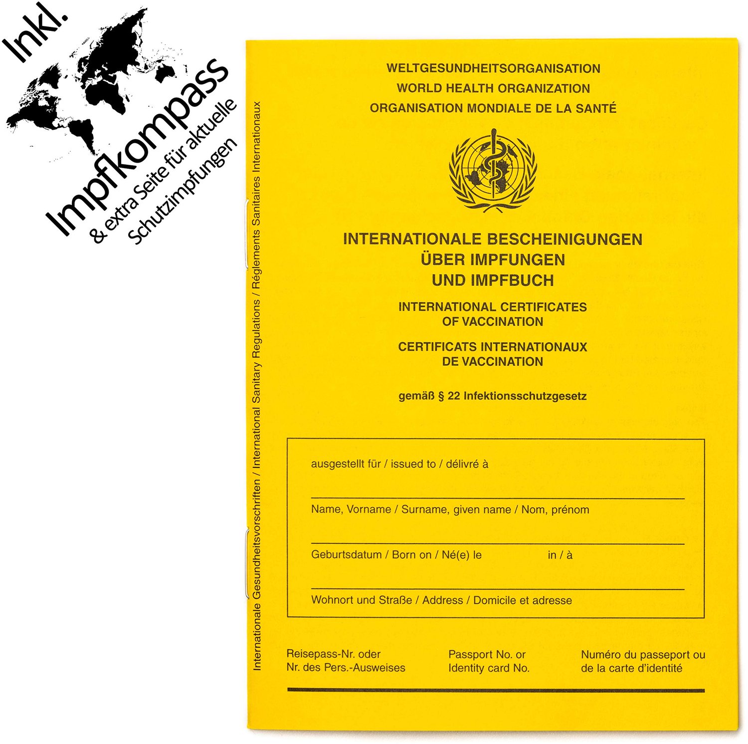 Vaccinatiepaspoort met Vaccinatiecompass - 28 Pagina's voor Documentatie
